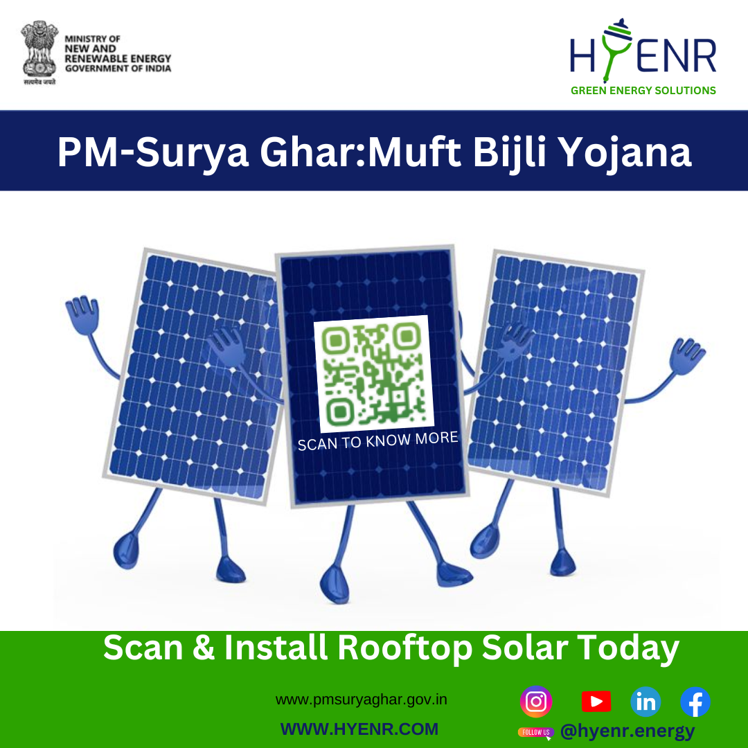 Hyenr solar installation for a residence under PM Surya Ghar scheme in India