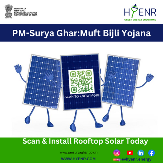 Hyenr solar installation for a residence under PM Surya Ghar scheme in India