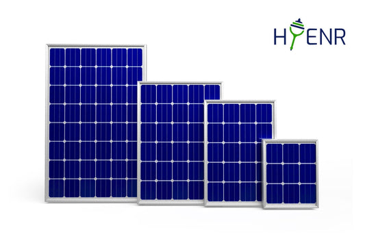 Hyenr 550Wp Mono PERC half-cut bifacial solar panel with dual-side power generation for higher efficiency